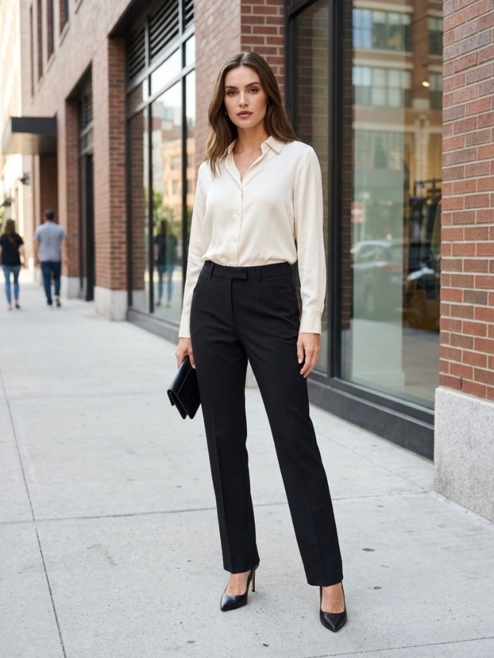 Esprit Leslie Tailored Dress Pants Black Workwear 8